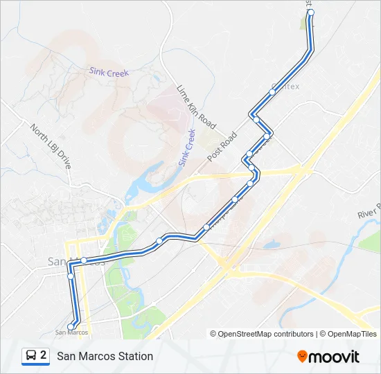2 Bus Line Map