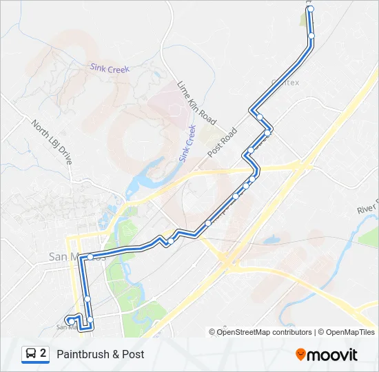 2 Bus Line Map