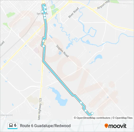 6 Bus Line Map