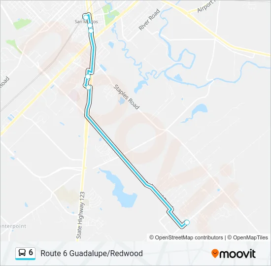 6 Bus Line Map