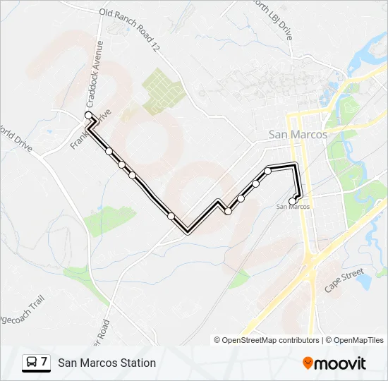 7 Bus Line Map