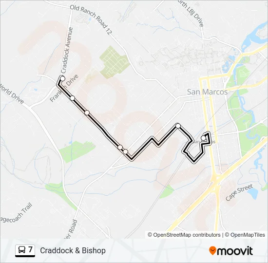 7 Bus Line Map