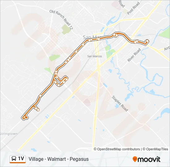 1V Bus Line Map