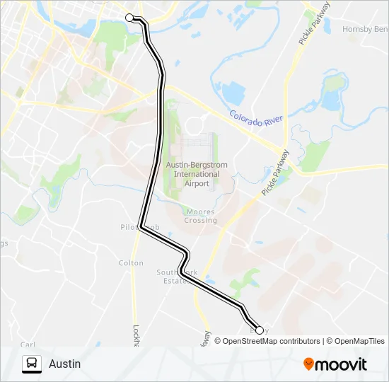ELROY - AUSTIN Bus Line Map