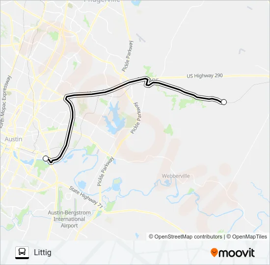 LITTIG - AUSTIN Bus Line Map