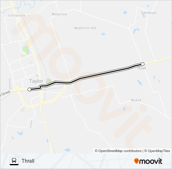 THRALL - TAYLOR bus Line Map