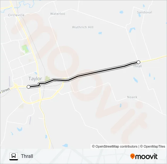THRALL - TAYLOR Bus Line Map
