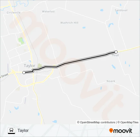 THRALL - TAYLOR Bus Line Map