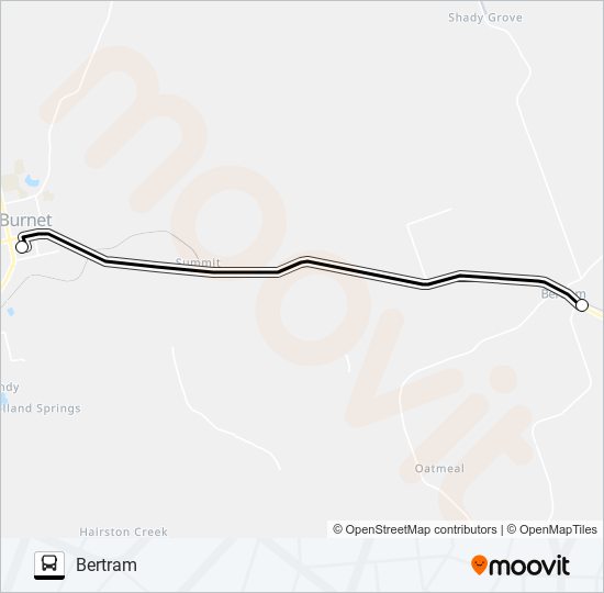 BERTRAM - BURNET bus Line Map