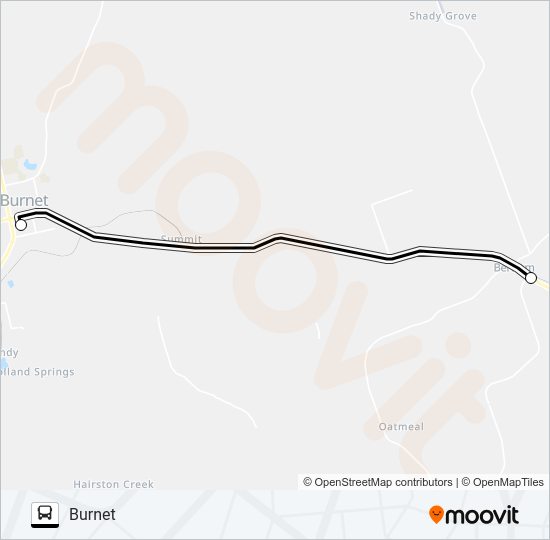 BERTRAM - BURNET Bus Line Map