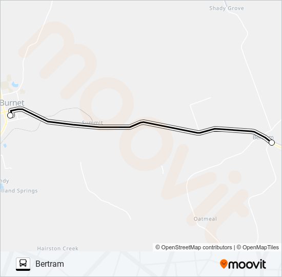 Mapa de BERTRAM - BURNET de autobús