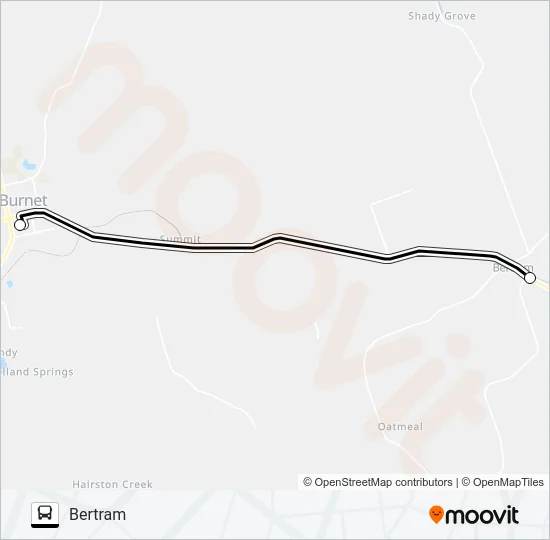 BERTRAM - BURNET Bus Line Map