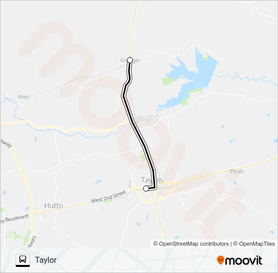 GRANGER - TAYLOR Bus Line Map