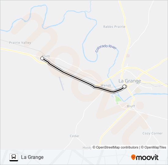 PLUM - LA GRANGE bus Line Map