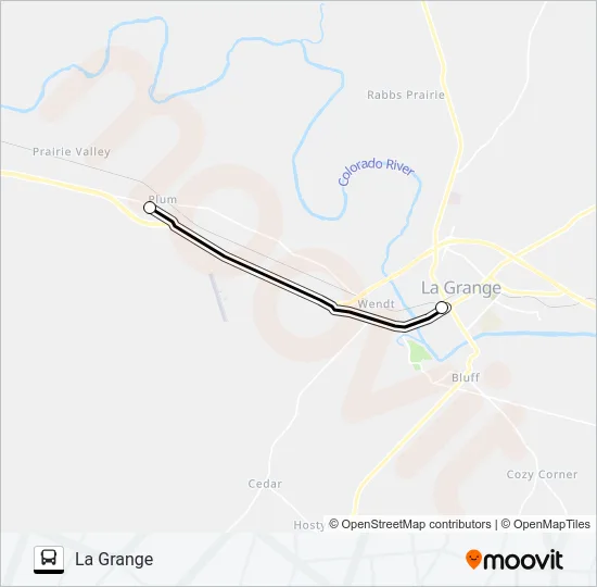 PLUM - LA GRANGE Bus Line Map