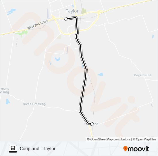 COUPLAND - TAYLOR bus Line Map