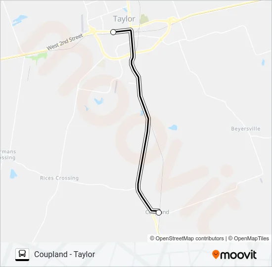 COUPLAND - TAYLOR Bus Line Map