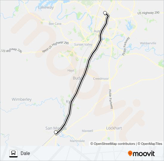 DALE - SAN MARCOS Bus Line Map