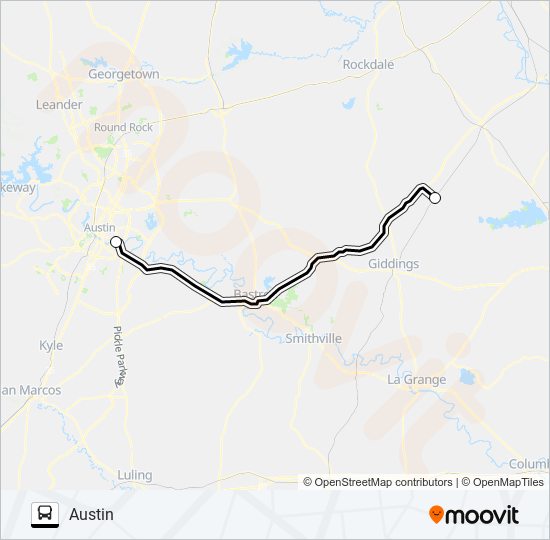 DIME BOX - AUSTIN bus Line Map