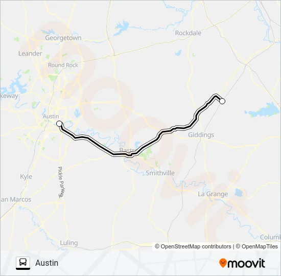 DIME BOX - AUSTIN Bus Line Map