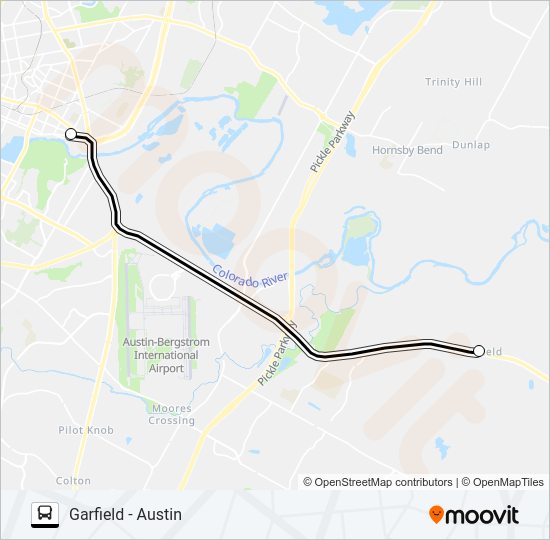 GARFIELD - AUSTIN Bus Line Map