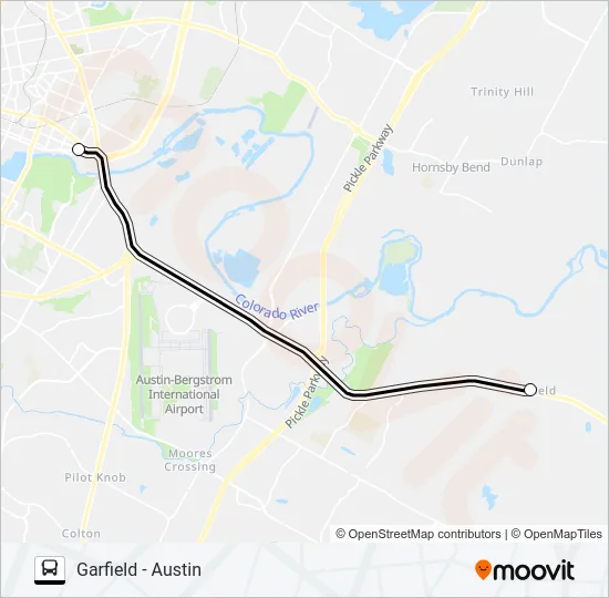 GARFIELD - AUSTIN Bus Line Map
