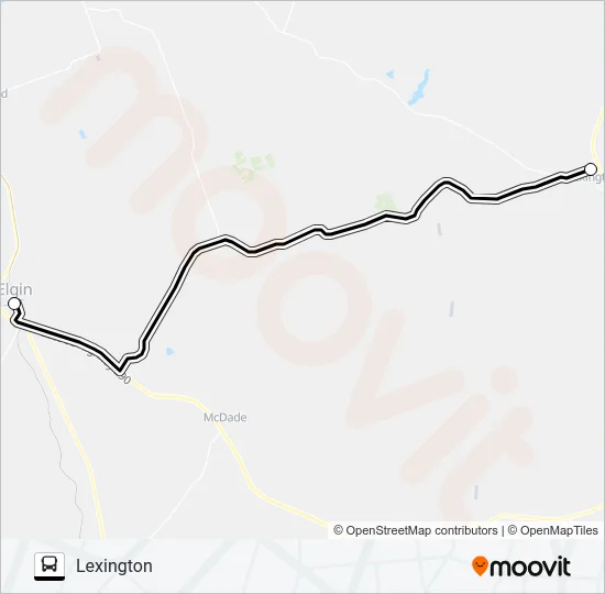 LEXINGTON - ELGIN Bus Line Map