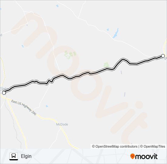 LEXINGTON - ELGIN bus Line Map