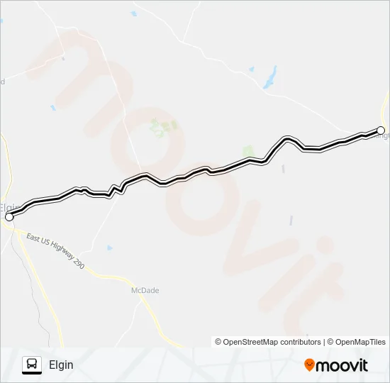 LEXINGTON - ELGIN Bus Line Map
