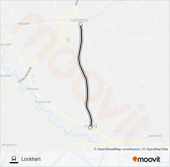 LULING - LOCKHART Bus Line Map
