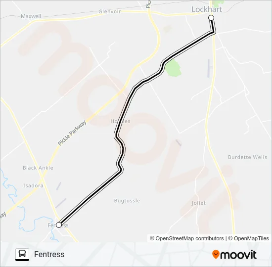 FENTRESS - LOCKHART Bus Line Map