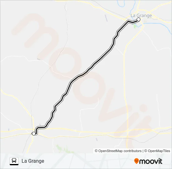FLATONIA - LA GRANGE Bus Line Map