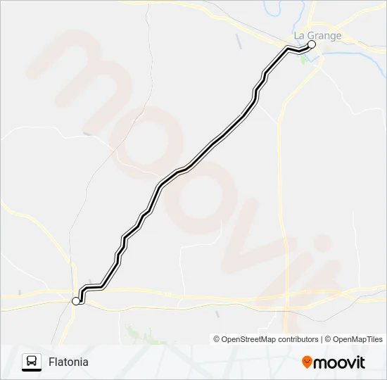 FLATONIA - LA GRANGE Bus Line Map