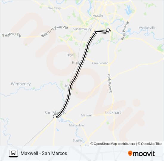 Mapa de MAXWELL - SAN MARCOS de autobús