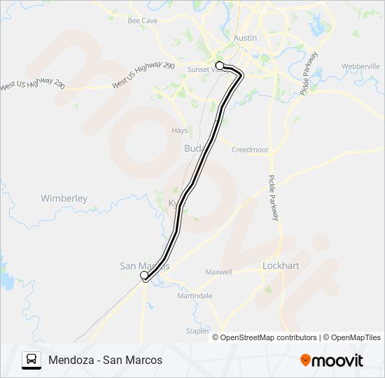 MENDOZA - SAN MARCOS bus Line Map
