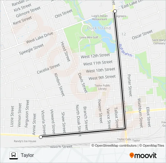 TAYLOR LOCAL SERVICE Bus Line Map