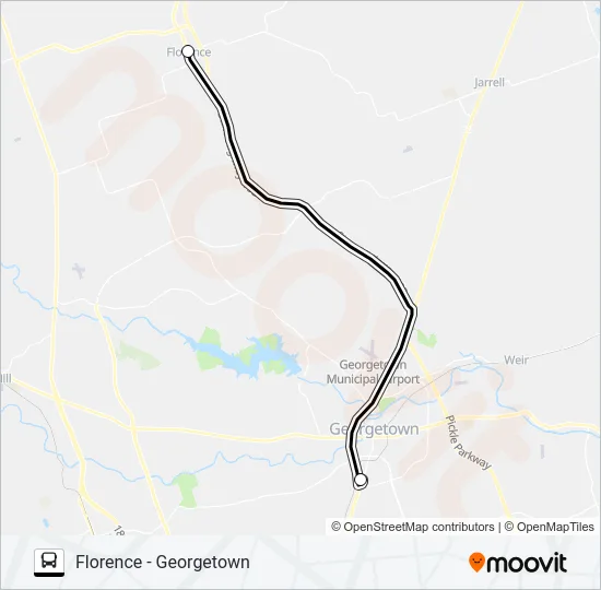 FLORENCE - GEORGETOWN Bus Line Map