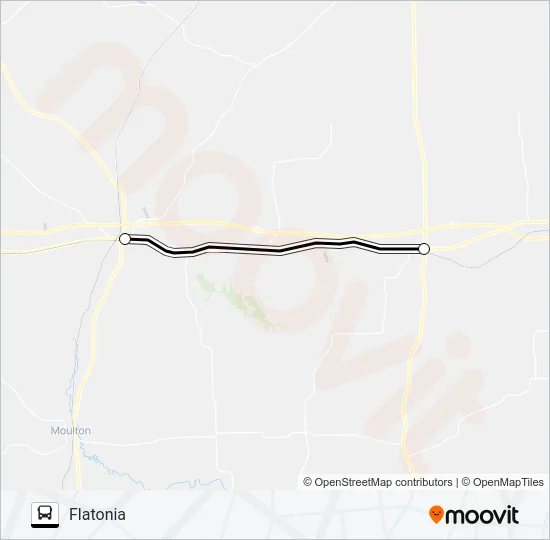 FLATONIA - SCHULENBURG Bus Line Map