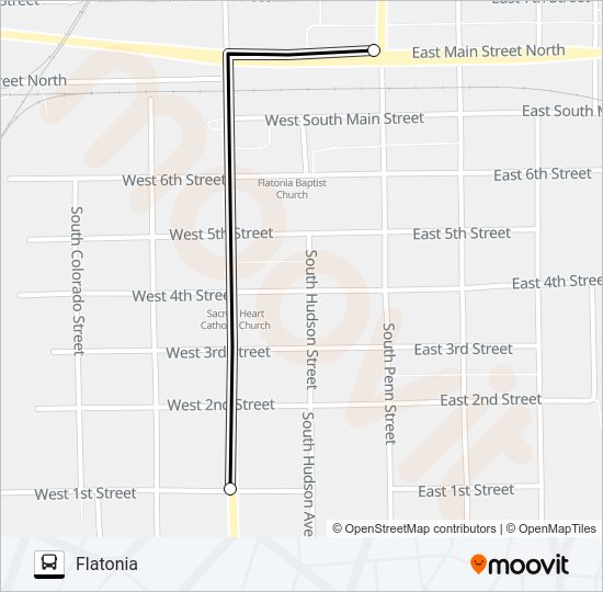 FLATONIA LOCAL SERVICE Bus Line Map