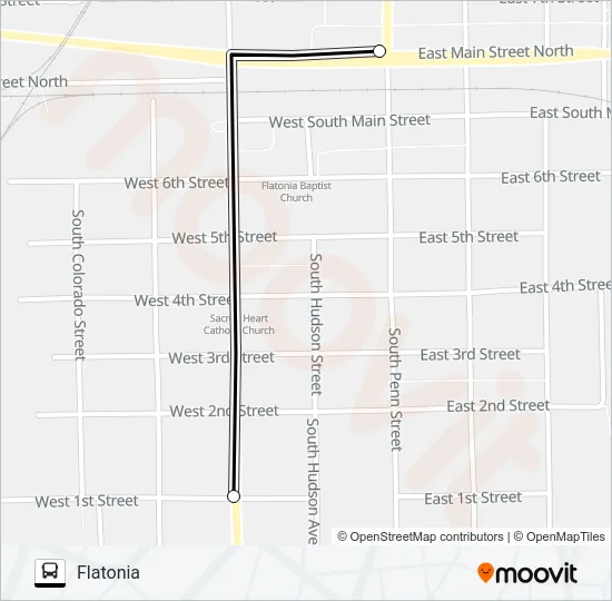 FLATONIA LOCAL SERVICE Bus Line Map