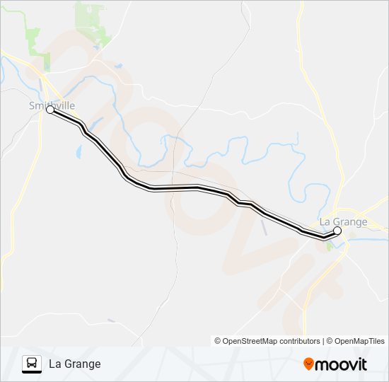 SMITHVILLE - LA GRANGE bus Line Map