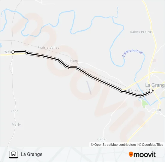 WEST POINT - LA GRANGE Bus Line Map