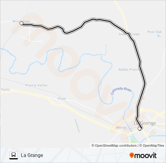 WINCHESTER - LA GRANGE bus Line Map