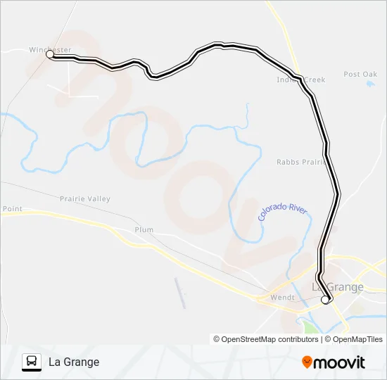 WINCHESTER - LA GRANGE Bus Line Map