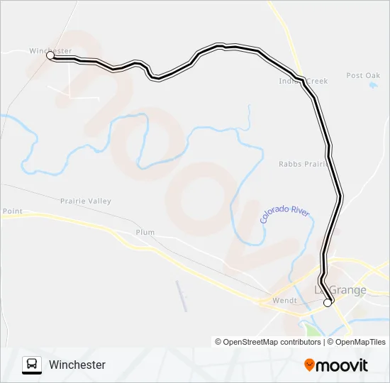 WINCHESTER - LA GRANGE Bus Line Map
