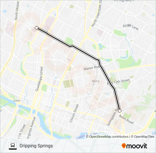 DRIPPING SPRINGS - KYLE Bus Line Map