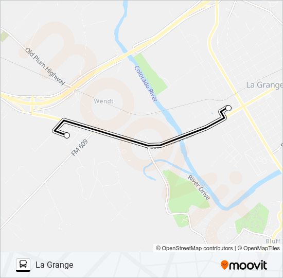 LA GRANGE LOCAL SERVICE bus Line Map