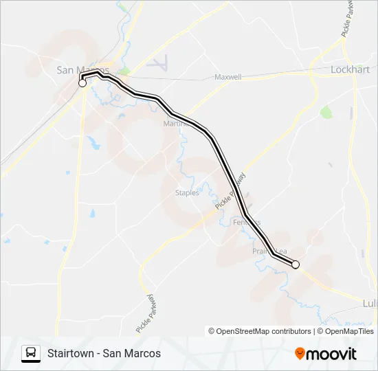STAIRTOWN -  SAN MARCOS Bus Line Map