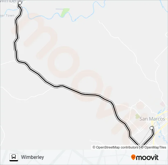 WIMBERLEY - SAN  MARCOS Bus Line Map
