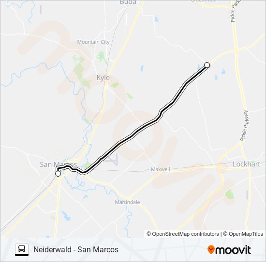 NEIDERWALD  - SAN MARCOS bus Line Map